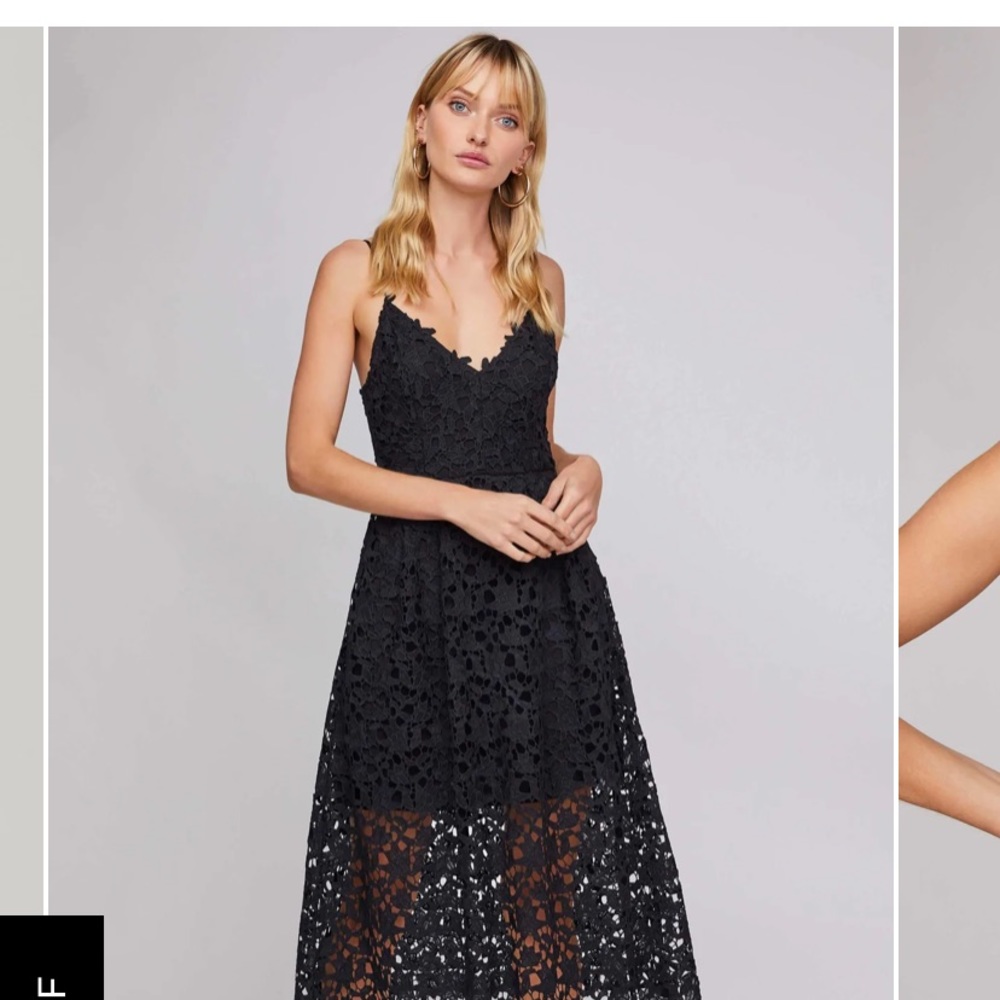 Astr the label lace midi dress